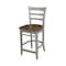 International Concepts Round 36 in Rd Ped Gathering Ht Table, 2 Emily Counter Ht Stools, Hickory/Stone, 36 in W, 36 in L K41-36RT-6B-S6172-2 - alternate 2